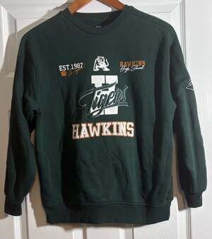 Stranger Things Hawkins High School Tigers Sweatshirt Size 11-12YRS